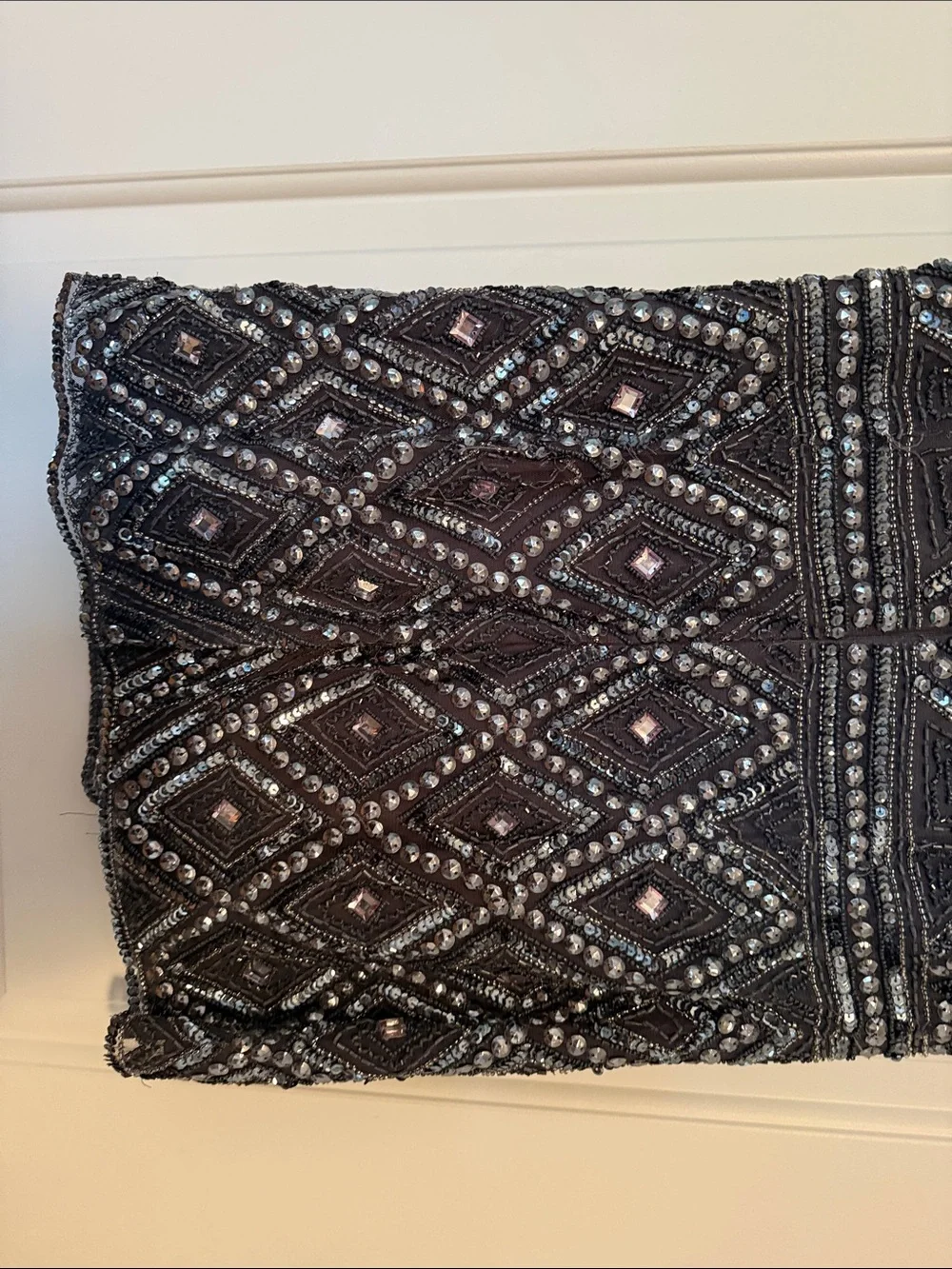 Adrianna Papell Grey Beaded Mini Dress - Picture 7 of 8